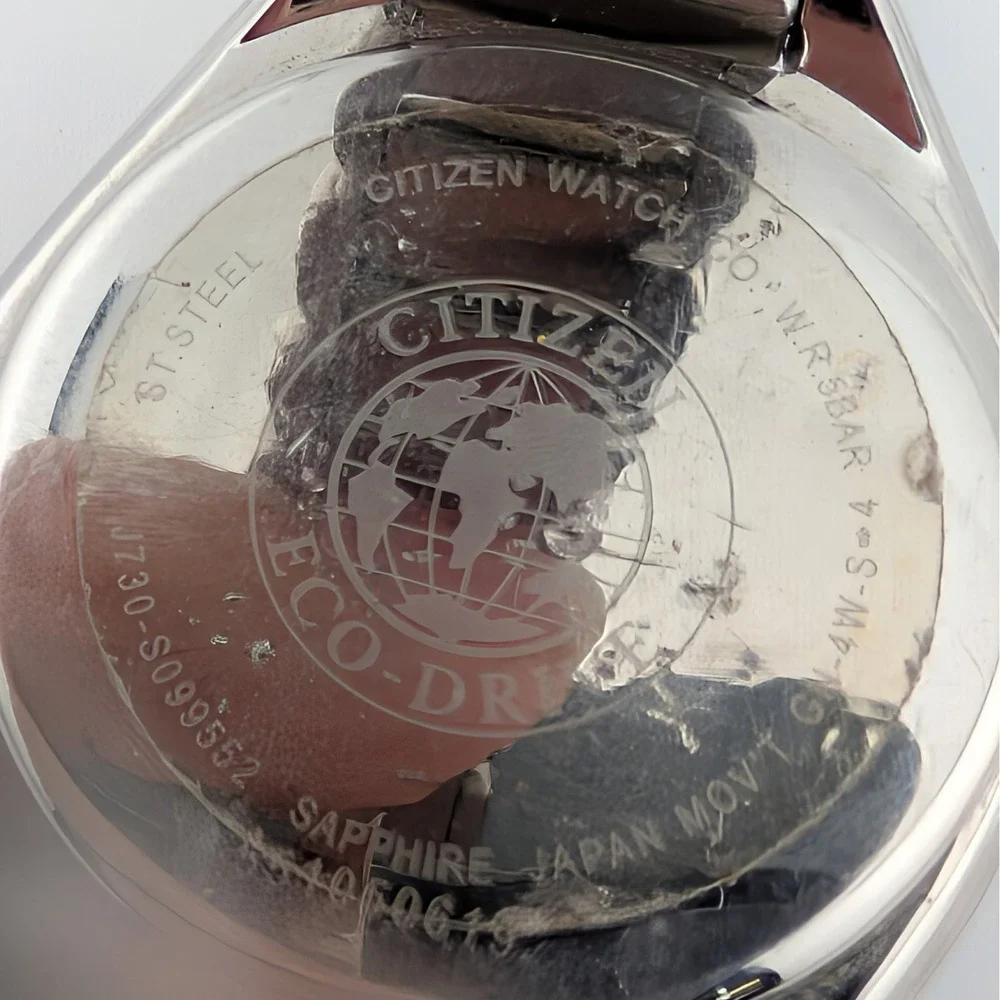 Citizen Eco-Drive Silhouette J730-S099552 Sapphire Crystal Floral Dial Watch WR - Picture 6 of 10